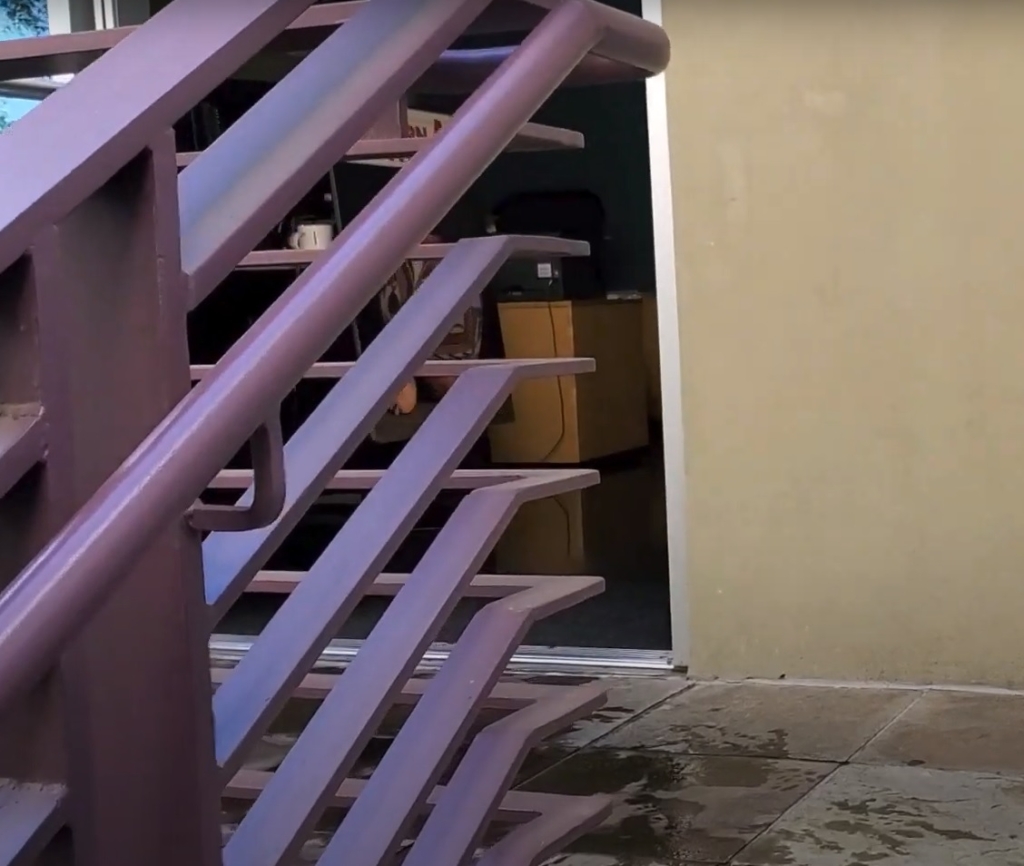 entrance flooding from water supply line leak